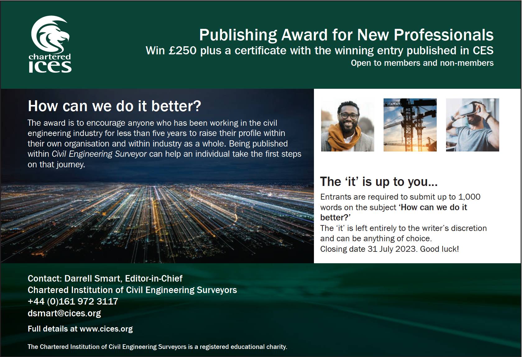 CICES Publishing Award For New Professionals